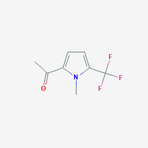 molecular formula C8H8F3NO B1382232 1-[1-methyl-5-(trifluoromethyl)-1H-pyrrol-2-yl]ethan-1-one CAS No. 1068468-94-9