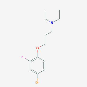molecular formula C13H19BrFNO B1382233 3-(4-bromo-2-fluorophenoxy)-N,N-diethylpropan-1-amine CAS No. 1704065-27-9