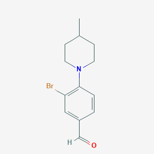3-Bromo-4-(4-methylpiperidin-1-yl)benzaldehyde