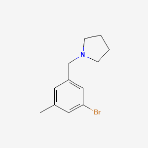 molecular formula C12H16BrN B1382237 1-(3-溴-5-甲基苄基)吡咯烷 CAS No. 1704069-69-1