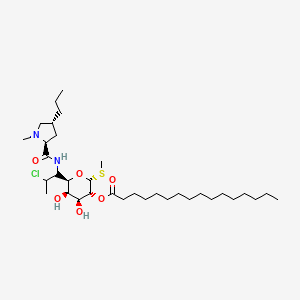 [(2R,3R,4S,5R,6R)-6-[2-chloro-1-[[(2S,4R)-1-methyl-4-propylpyrrolidine-2-carbonyl]amino]propyl]-4,5-dihydroxy-2-methylsulfanyloxan-3-yl] hexadecanoate