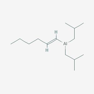 Aluminum, (1E)-1-hexenylbis(2-methylpropyl)-