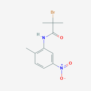 molecular formula C11H13BrN2O3 B1382241 2-Bromo-2-methyl-N-(2-methyl-5-nitrophenyl)propanamide CAS No. 1770517-01-5