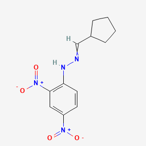 molecular formula C12H14N4O4 B13822443 Cyclopentanecarbaldehyde 2,4-dinitrophenylhydrazone 