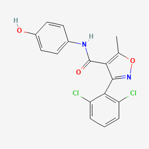 3-(2,6-dichlorophenyl)-N-(4-hydroxyphenyl)-5-methyl-1,2-oxazole-4-carboxamide