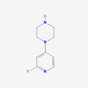 molecular formula C9H12FN3 B1382245 1-(2-Fluoropyridin-4-yl)piperazine CAS No. 1260227-71-1