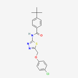 molecular formula C20H20ClN3O2S B13822453 4-tert-butyl-N-{5-[(4-chlorophenoxy)methyl]-1,3,4-thiadiazol-2-yl}benzamide 