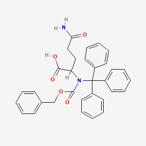 molecular formula C32H30N2O5 B13822468 5-Amino-5-oxo-2-[phenylmethoxycarbonyl-(triphenylmethyl)amino]pentanoic acid 