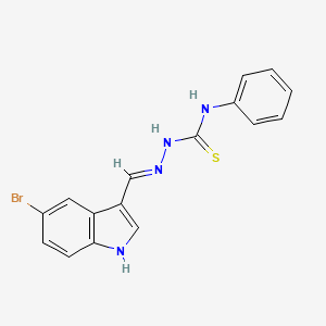 molecular formula C16H13BrN4S B13822514 1-[[(Z)-(5-bromoindol-3-ylidene)methyl]amino]-3-phenylthiourea 