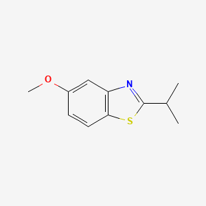 molecular formula C11H13NOS B13822520 5-Methoxy-2-propan-2-yl-1,3-benzothiazole 