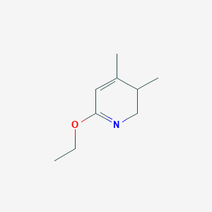 molecular formula C9H15NO B13822544 Pyridine, 6-ethoxy-2,3-dihydro-3,4-dimethyl-(9CI) 