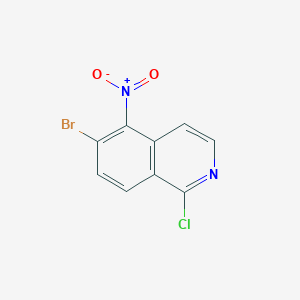 molecular formula C9H4BrClN2O2 B1382255 6-Bromo-1-chloro-5-nitroisoquinoline CAS No. 1368066-73-2