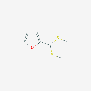 molecular formula C7H10OS2 B13822562 2-Bis(methylthio)methylfuran CAS No. 33500-20-8