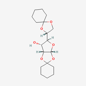 (3aR,5S,6R,6aR)-5-[(3R)-1,4-dioxaspiro[4.5]decan-3-yl]spiro[3a,5,6,6a-tetrahydrofuro[2,3-d][1,3]dioxole-2,1'-cyclohexane]-6-ol