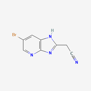 molecular formula C8H5BrN4 B13822664 1H-Imidazo[4,5-B]pyridine-2-acetonitrile,6-bromo 