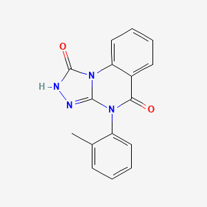 molecular formula C16H12N4O2 B13822668 4-o-Tolyl-2,4-dihydro-[1,2,4]triazolo[4,3-a]quinazoline-1,5-dione 