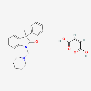 (Z)-but-2-enedioic acid;3-methyl-3-phenyl-1-(piperidin-1-ylmethyl)indol-2-one