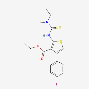 Ethyl 2-({[ethyl(methyl)amino]carbothioyl}amino)-4-(4-fluorophenyl)-3-thiophenecarboxylate