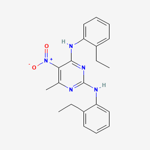 N,N'-bis(2-ethylphenyl)-6-methyl-5-nitropyrimidine-2,4-diamine