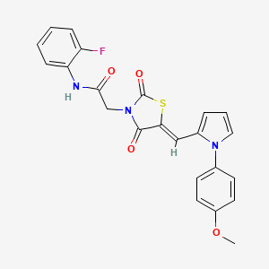 N-(2-fluorophenyl)-2-[(5Z)-5-{[1-(4-methoxyphenyl)-1H-pyrrol-2-yl]methylidene}-2,4-dioxo-1,3-thiazolidin-3-yl]acetamide