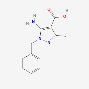 molecular formula C12H13N3O2 B1382278 5-amino-1-benzyl-3-methyl-1H-pyrazole-4-carboxylic acid CAS No. 1803610-41-4