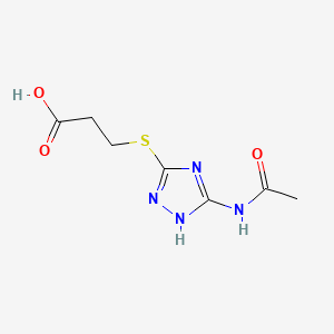 3-{[5-(acetylamino)-1H-1,2,4-triazol-3-yl]sulfanyl}propanoic acid