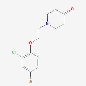 1-(2-(4-Bromo-2-chlorophenoxy)ethyl)piperidin-4-one