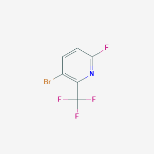 molecular formula C6H2BrF4N B1382283 3-Bromo-6-fluoro-2-(trifluoromethyl)pyridine CAS No. 1227502-92-2