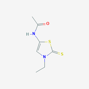 molecular formula C7H10N2OS2 B13822835 N-(3-ethyl-2-sulfanylidene-1,3-thiazol-5-yl)acetamide 