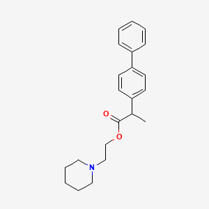 2-Piperidin-1-ylethyl 2-(4-phenylphenyl)propanoate