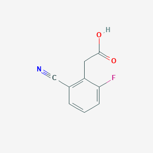 molecular formula C9H6FNO2 B1382285 2-(2-Cyano-6-fluorophenyl)acetic acid CAS No. 1261682-66-9