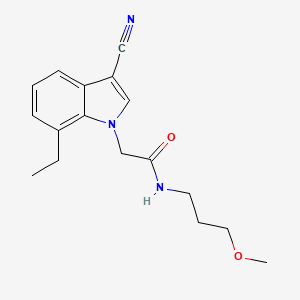 2-(3-cyano-7-ethyl-1H-indol-1-yl)-N-(3-methoxypropyl)acetamide