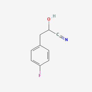 molecular formula C9H8FNO B13822912 4-Fluorophenyl lactonitrile 