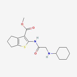 molecular formula C17H24N2O3S B13822926 methyl 2-{[(cyclohexylamino)acetyl]amino}-5,6-dihydro-4H-cyclopenta[b]thiophene-3-carboxylate 