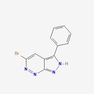 molecular formula C11H7BrN4 B1382294 5-Bromo-3-phenyl-1H-pyrazolo[3,4-C]pyridazine CAS No. 1424017-38-8