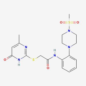 2-[(4-hydroxy-6-methylpyrimidin-2-yl)sulfanyl]-N-{2-[4-(methylsulfonyl)piperazin-1-yl]phenyl}acetamide