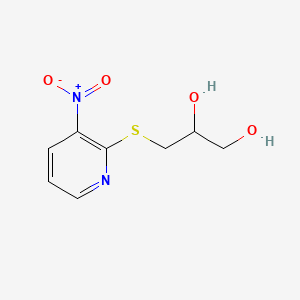 molecular formula C8H10N2O4S B13822961 3-[(3-Nitro-2-pyridinyl)thio]-1,2-propanediol CAS No. 353257-78-0