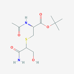 tert-butyl (2R)-2-acetamido-3-(1-amino-3-hydroxy-1-oxopropan-2-yl)sulfanylpropanoate