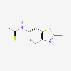 molecular formula C10H10N2S2 B13822988 Acetamide,N-(2-methyl-6-benzothiazolyl)thio- 