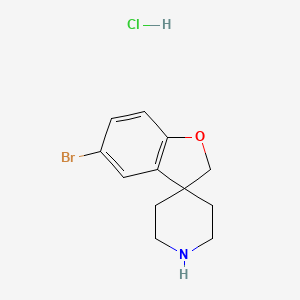 molecular formula C12H15BrClNO B1382299 5-溴-2H-螺[苯并呋喃-3,4'-哌啶]盐酸盐 CAS No. 1923052-18-9