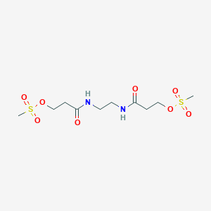 molecular formula C10H20N2O8S2 B13823036 N,N'-Ethylenebis(hydracrylamide) dimesylate CAS No. 36647-70-8