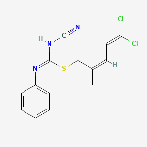 [(2Z)-5,5-dichloro-2-methylpenta-2,4-dienyl] N-cyano-N'-phenylcarbamimidothioate