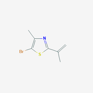 molecular formula C7H8BrNS B1382306 5-溴-4-甲基-2-(丙-1-烯-2-基)噻唑 CAS No. 1558007-96-7