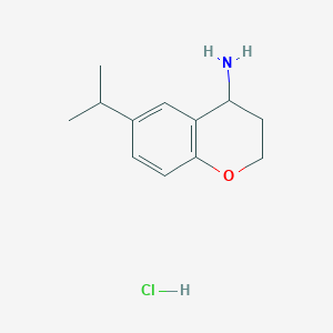 6-propan-2-yl-3,4-dihydro-2H-chromen-4-amine;hydrochloride