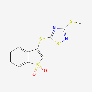 5-[(1,1-Dioxido-1-benzothiophen-3-yl)sulfanyl]-3-(methylsulfanyl)-1,2,4-thiadiazole