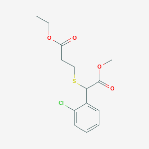 Ethyl 3-{[1-(2-chlorophenyl)-2-ethoxy-2-oxoethyl]sulfanyl}propanoate