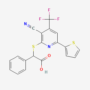 (3-Cyano-6-thiophen-2-yl-4-trifluoromethyl-pyridin-2-ylsulfanyl)-phenyl-acetic acid