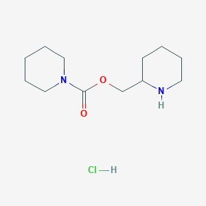 molecular formula C12H23ClN2O2 B1382319 Piperidin-2-ylmethyl piperidine-1-carboxylate hydrochloride CAS No. 1803601-95-7