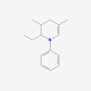 molecular formula C15H21N B13823196 2-Ethyl-3,5-dimethyl-1-phenyl-1,2,3,4-tetrahydropyridine 