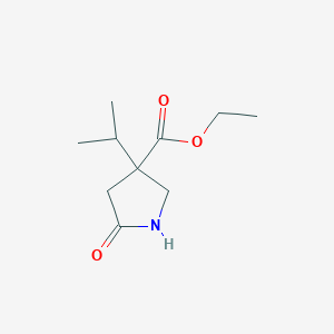Ethyl 5-oxo-3-(propan-2-yl)pyrrolidine-3-carboxylate